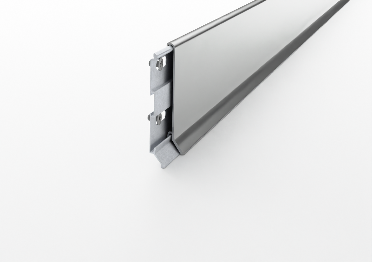 battiscopa lineare in alluminio astral grey
