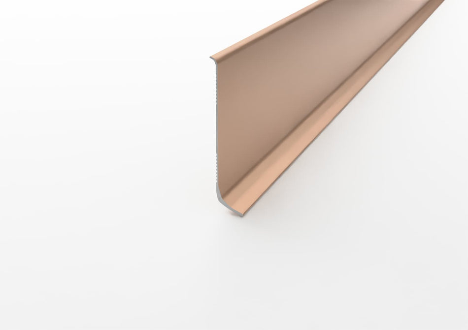 Rodapié cóncavo de aluminio. Barra de 2,5 m