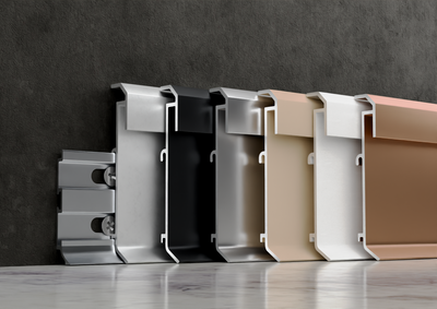 Linear aluminium skirting board for LED. 2.5 m Bar