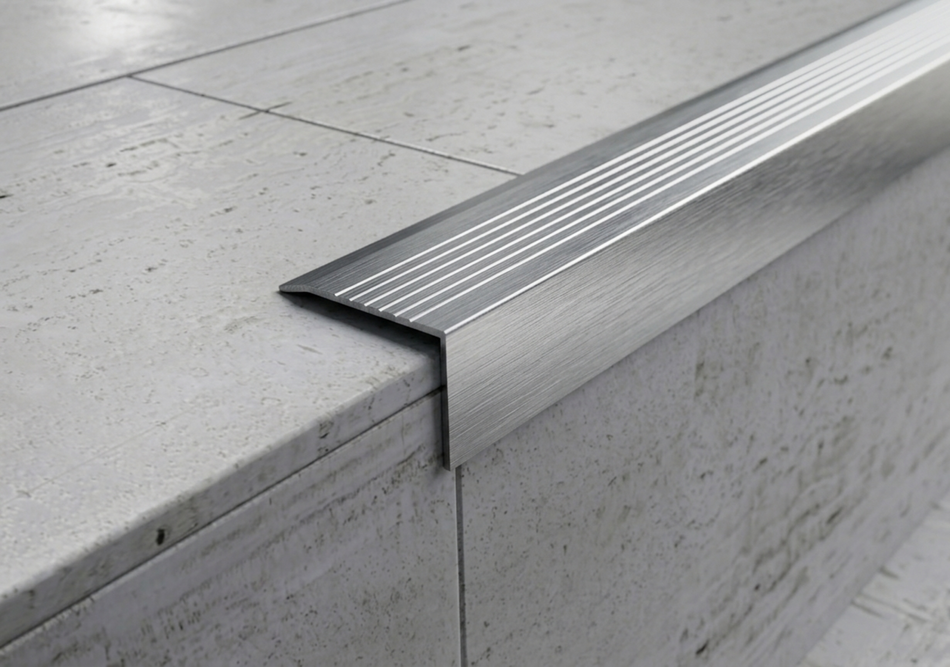 AISI 304 stainless steel stair nosing profile 30x20 mm. 2.7 m Bar