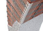 Perfil esquinero de PVC con malla para arcos. Barra de 2,5 m