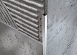 Profilo in Alluminio Inox Angolare Quadro per Piastrelle (6674430)