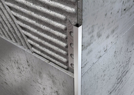 Profilo in Alluminio Inox Angolare Quadro per Piastrelle (6674430)
