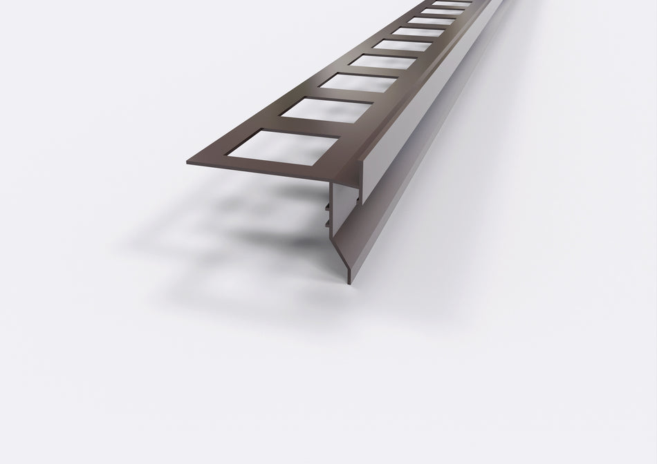 Perfil goterón TOP de aluminio para balcones y terrazas. Barra de 2,7 m
