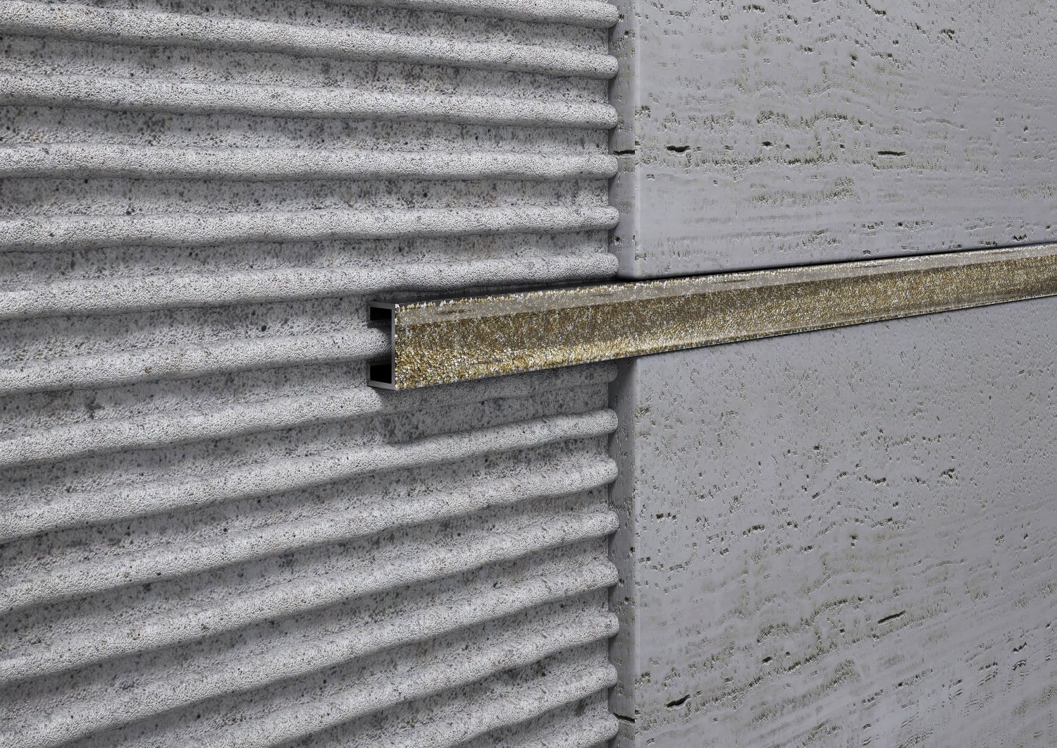 Listello Glitter Sabbia in Alluminio per Rivestimenti