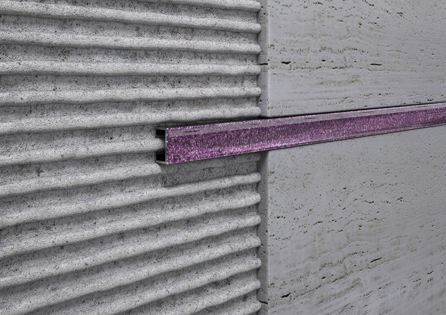 Listello Glitterato Viola in Alluminio per Rivestimenti