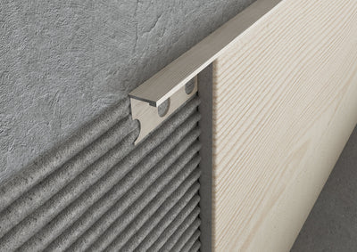 Terminal aluminium wood-effect finish profile. Bar 2.6 m