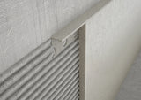 Terminal aluminium profile with sand stone-effect finish. 2.5 m Bar